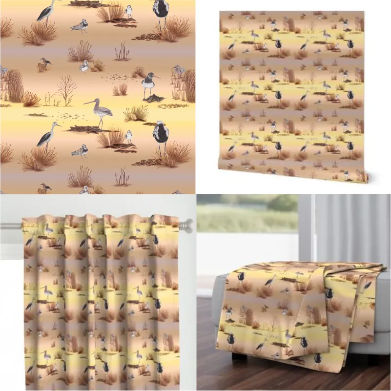 Tissu et déco - Motif Relected beach Sunset