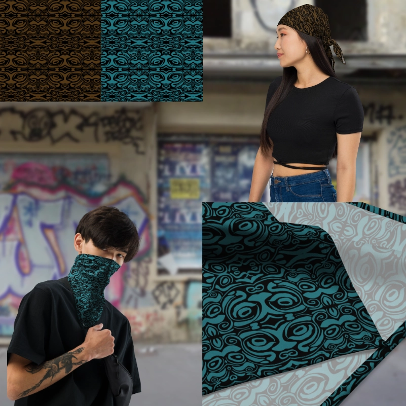 Bandana | motif Eye of Tiger – 2 coloris