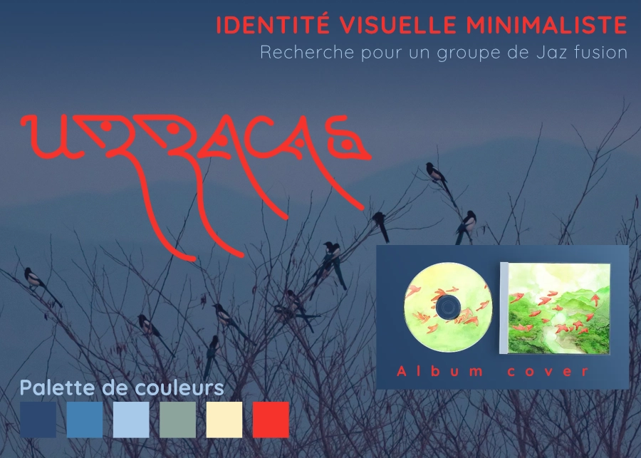 Identité visuelle et cover d'album ; typographie manuscrite,