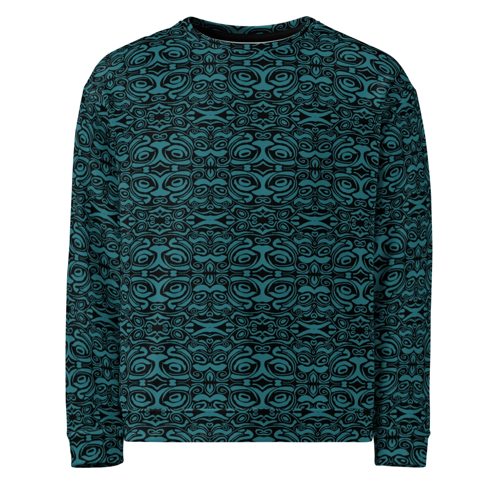 sweat shirt du motif eye of the tiger coloris blue teal