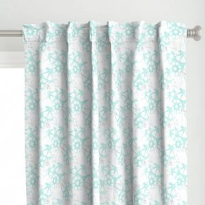 Rideau motif Zellige delight aqua green
