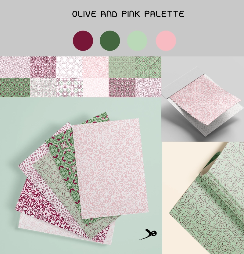 Bundle Motifs Sans Couture à imprimer— Romantic Pink